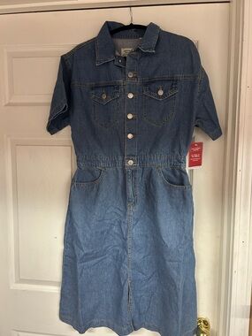 Levi's Blue Denim '95 Button-Front Dress